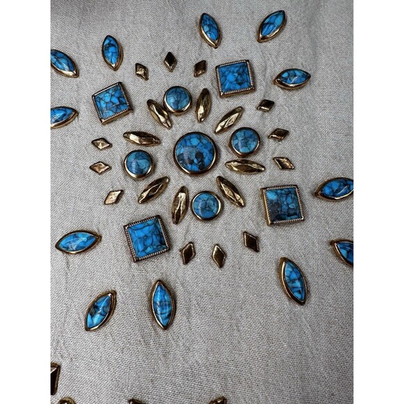 Vintage Southwestern Beaded Blazer Jacket Women S/M‎ Fringe Rhinestones Cowgirl - Picture 3 of 15